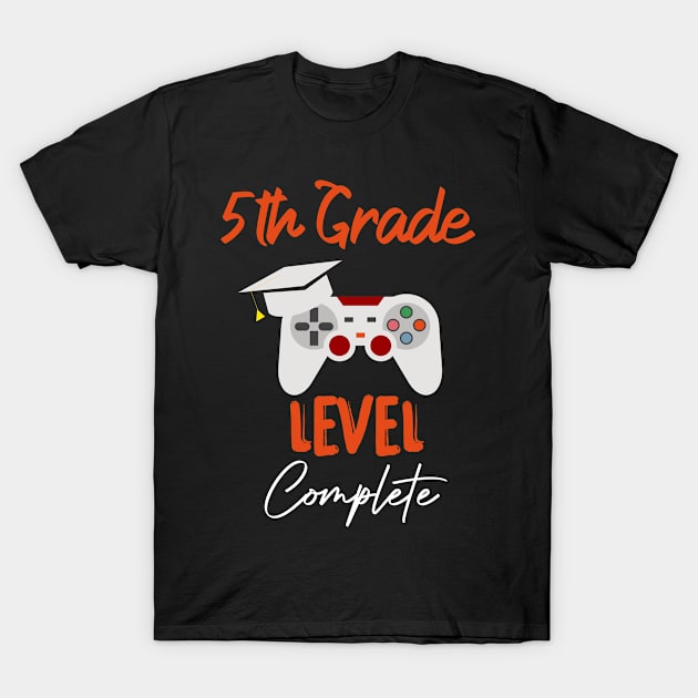 5th Grade Level Complete, 5th grade Graduation Gamer T-Shirt by foxfieldgear